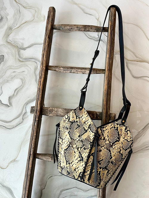 Tampa Mini Bag Black Beige Python
