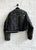 Charm Embellished Crop Denim Jacket