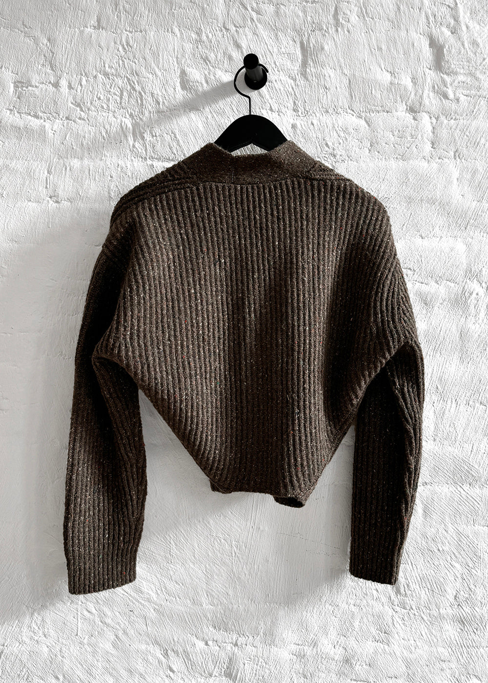 Split Hem Ribbed Cardigan